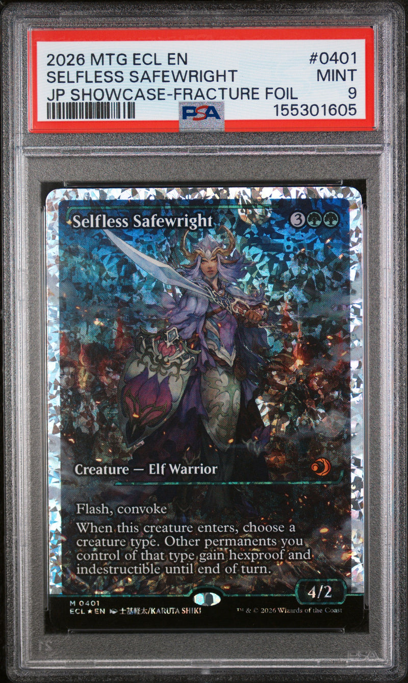 0401 SELFLESS SAFEWRIGHT JP SHOWCASE-FRACTURE FOIL 2026 MAGIC THE GATHERING LORWYN ECLIPSED PSA 9