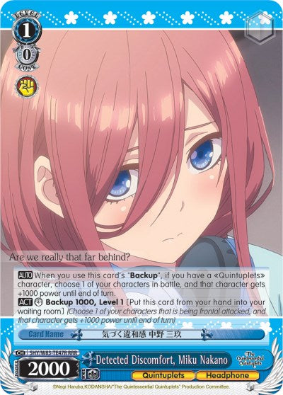 Detected Discomfort, Miku Nakano (5HY/W83-TE47R RRR) [The Quintessential Quintuplets]