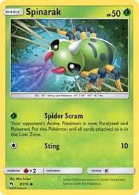 Spinarak - SM - Lost Thunder - 9/214