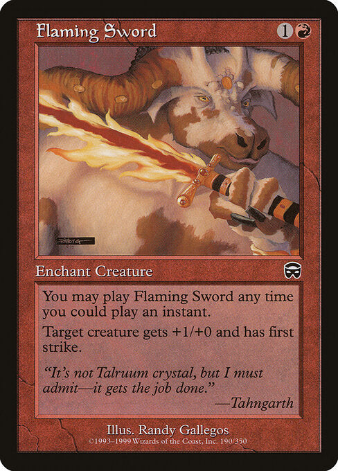 Flaming Sword - Mercadian Masques - 190