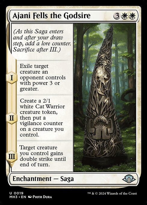 Ajani Fells the Godsire - Modern Horizons 3 - 19