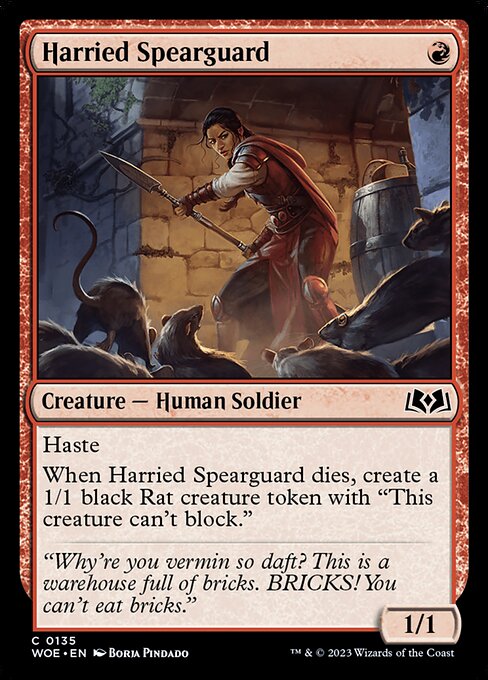 Harried Spearguard - Wilds of Eldraine - 135