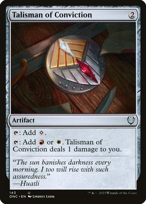 Talisman of Conviction - Phyrexia: All Will Be One Commander - 143