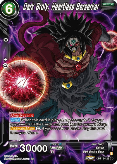 Dark Broly, Heartless Berserker (BT18-128) [Dawn of the Z-Legends]