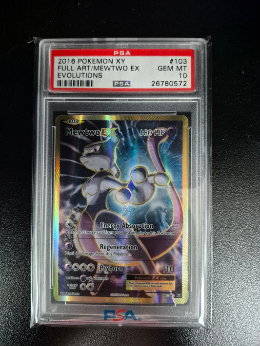 2016 POKEMON XY EVOLUTIONS #103 FA/MEWTWO EX EVOLUTIONS