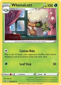 Whimsicott - SWSH01: Sword & Shield Base Set - 006/202