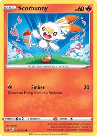 Scorbunny (030) - SWSH01: Sword & Shield Base Set - 030/202