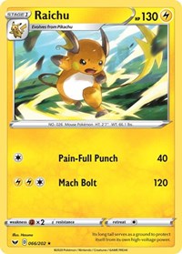 Raichu - SWSH01: Sword & Shield Base Set - 066/202