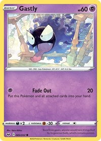 Gastly - SWSH01: Sword & Shield Base Set - 083/202