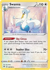 Swanna - SWSH03: Darkness Ablaze - 149/189