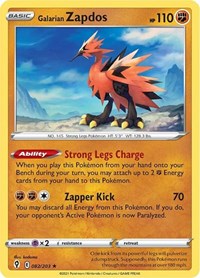 Galarian Zapdos - SWSH07: Evolving Skies - 082/203