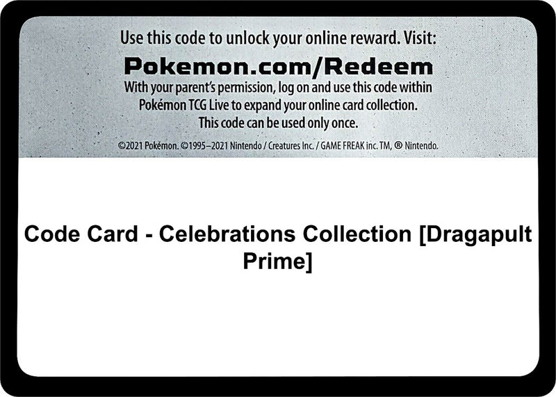 Image for Code Card - Celebrations Collection [Dragapult Prime] (CLB) - Pokemon