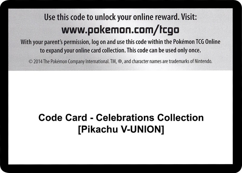 Image for Code Card - Celebrations Collection [Pikachu V-UNION] (CLB) - Pokemon