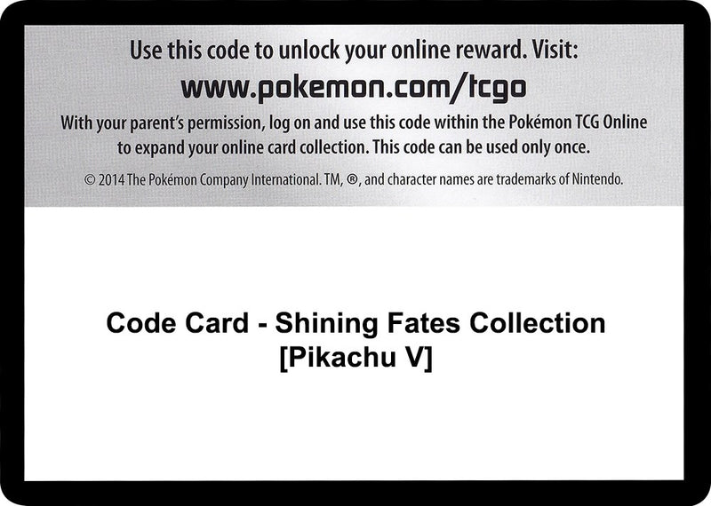 Image for Code Card - Shining Fates Collection [Pikachu V] (SHF) - Pokemon