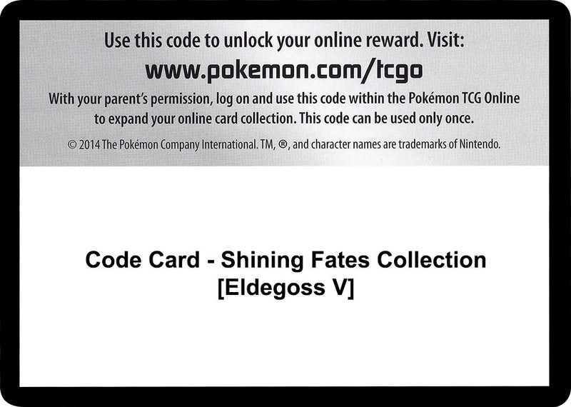 Image for Code Card - Shining Fates Collection [Eldegoss V] (SHF) - Pokemon