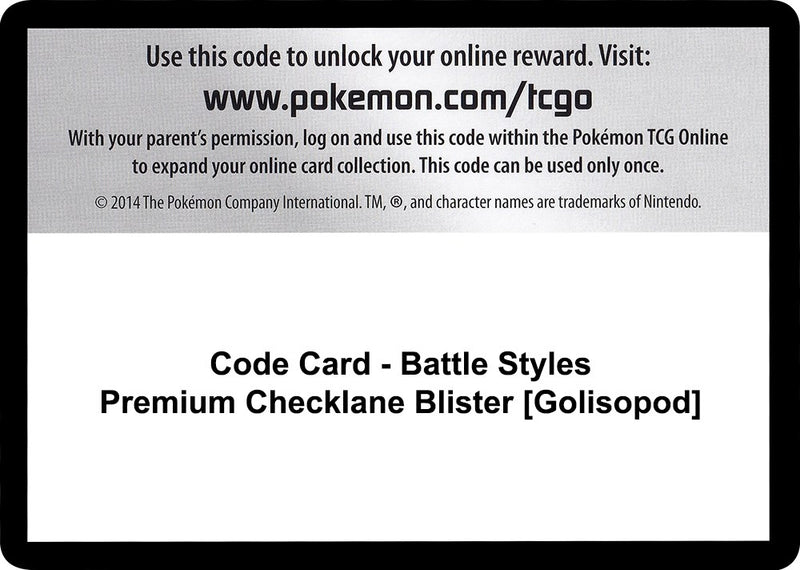 Image for Code Card - Battle Styles Premium Checklane Blister [Golisopod] (SWSH05) - Pokemon