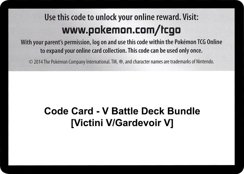 Image for Code Card - V Battle Deck Bundle [Victini V/Gardevoir V] (MCAP) - Pokemon