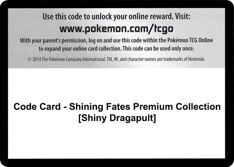 Image for Code Card - Shining Fates Premium Collection [Shiny Dragapult] (SHF) - Pokemon