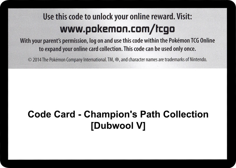 Image for Code Card - Champion's Path Collection [Dubwool V] (CHP) - Pokemon