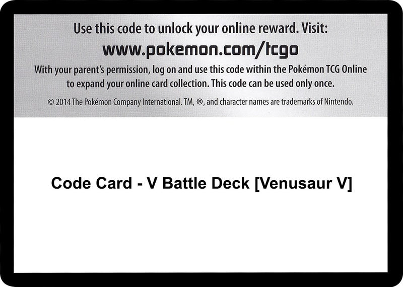 Image for Code Card - V Battle Deck [Venusaur V] (MCAP) - Pokemon