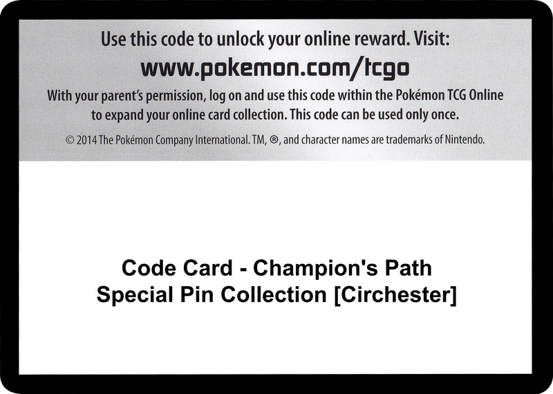 Image for Code Card - Champion's Path Special Pin Collection [Circhester] (CHP) - Pokemon