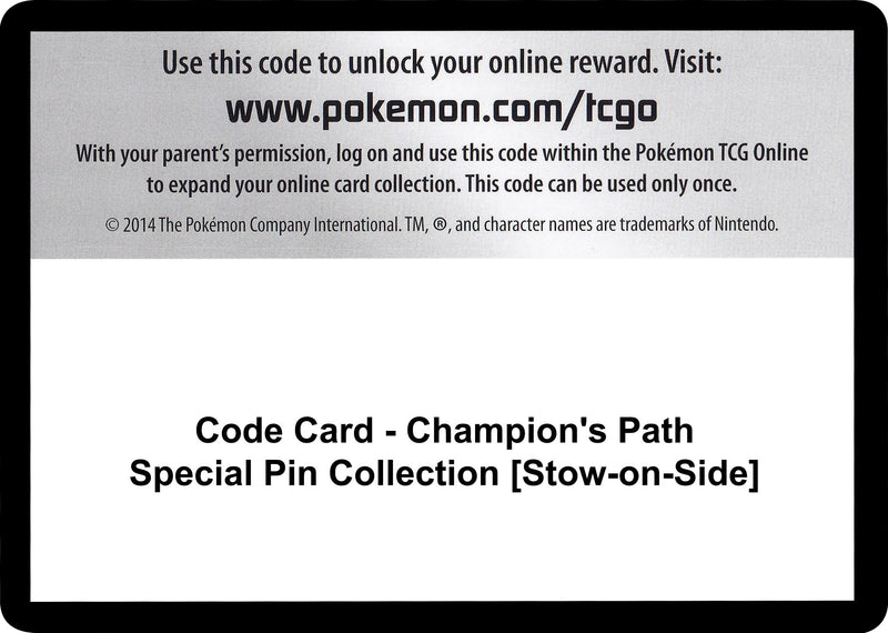 Image for Code Card - Champion's Path Special Pin Collection [Stow-on-Side] (CHP) - Pokemon
