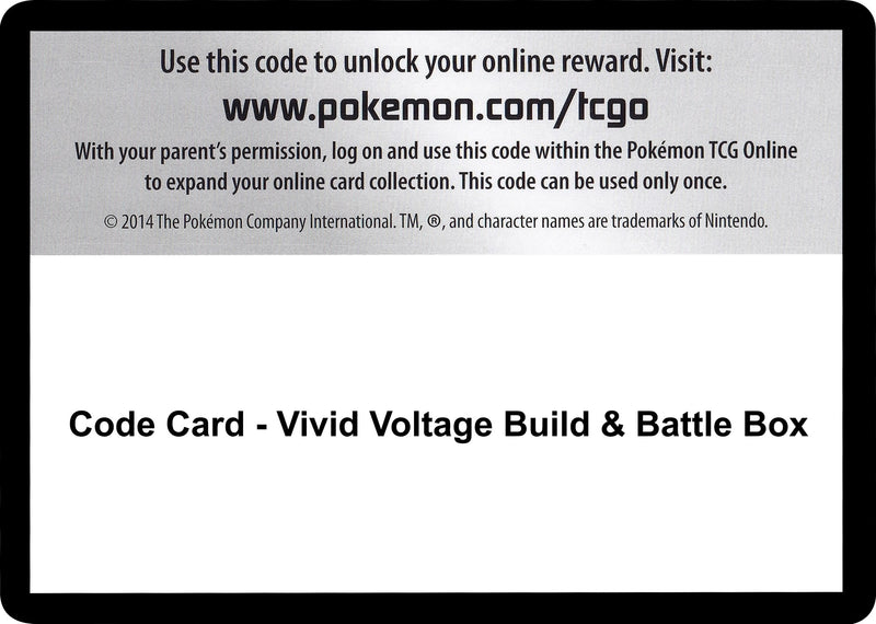 Image for Code Card - Vivid Voltage Build & Battle Box (SWSH04) - Pokemon