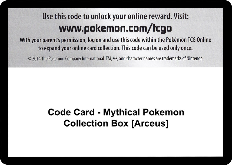 Image for Code Card - Mythical Pokemon Collection Box [Arceus] (GEN) - Pokemon