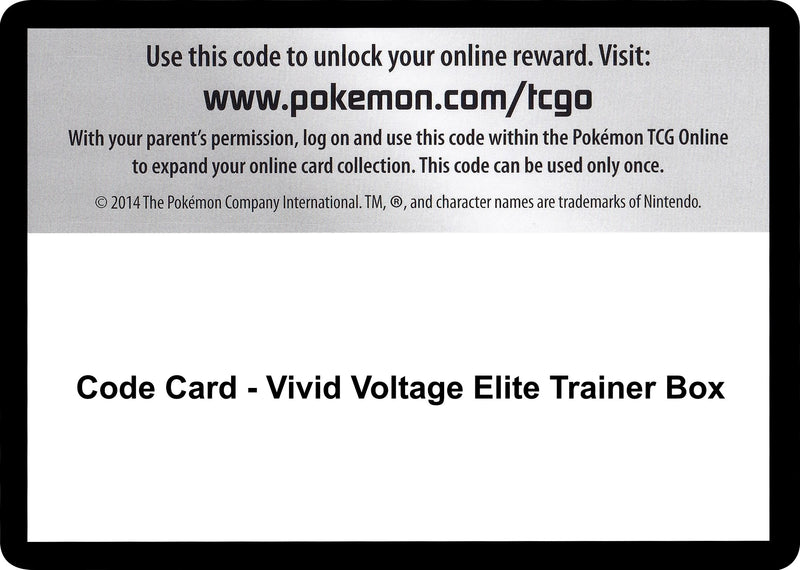 Image for Code Card - Vivid Voltage Elite Trainer Box (SWSH04) - Pokemon