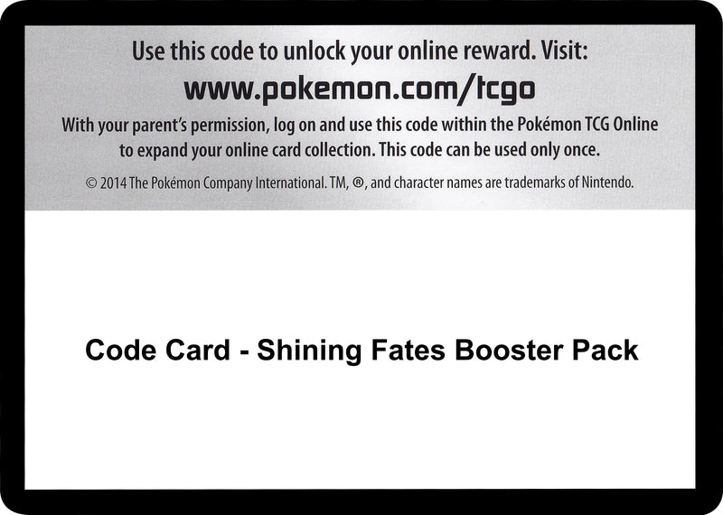 Image for Code Card - Shining Fates Booster Pack (SHF) - Pokemon