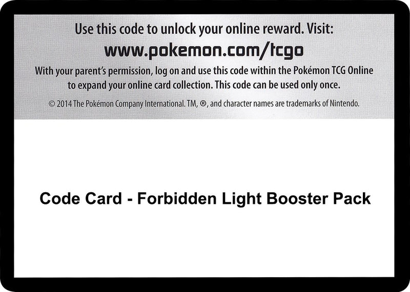 Image for Code Card - Forbidden Light Booster Pack (SM06) - Pokemon
