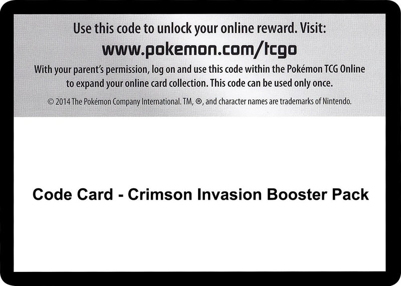 Image for Code Card - Crimson Invasion Booster Pack (SM04) - Pokemon
