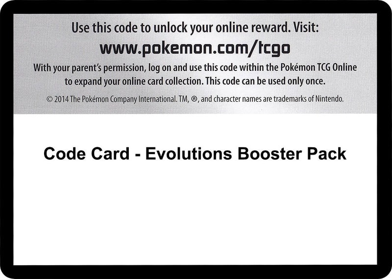 Image for Code Card - Evolutions Booster Pack (EVO) - Pokemon