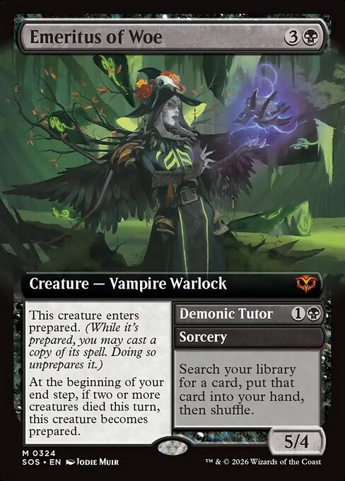 Emeritus of Woe // Demonic Tutor - Secrets of Strixhaven - 324