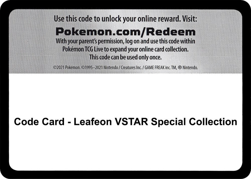 Image for Code Card - Leafeon VSTAR Special Collection (SWSH09) - Pokemon