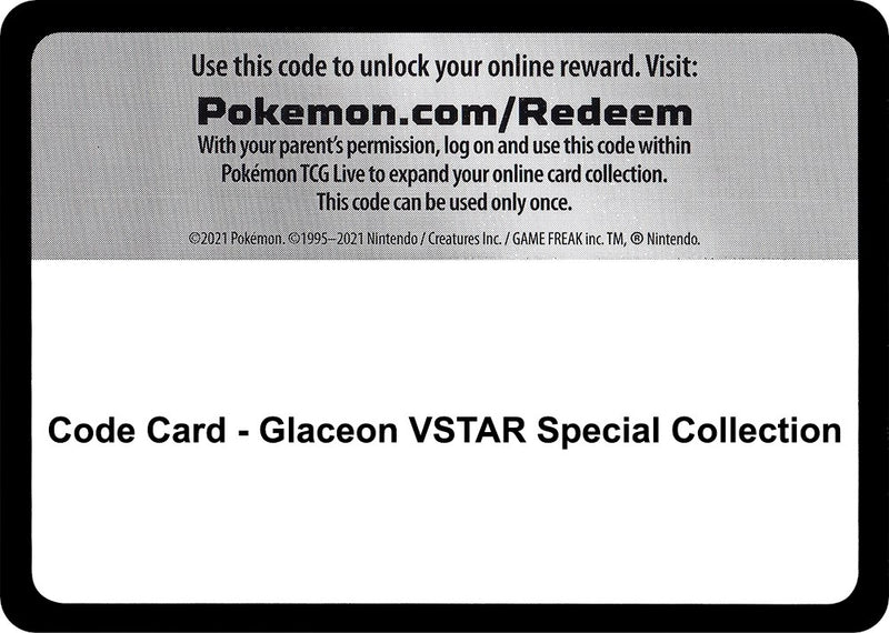 Image for Code Card - Glaceon VSTAR Special Collection (SWSH09) - Pokemon