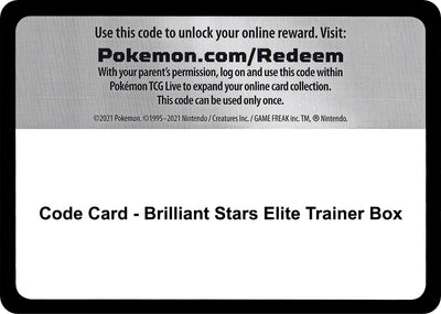 Code Card - Brilliant Stars Elite Trainer Box (SWSH09)