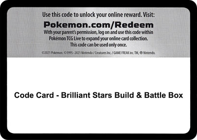 Code Card - Brilliant Stars Build & Battle Box (SWSH09)