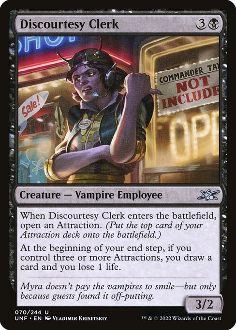 Discourtesy Clerk - Unfinity - 70