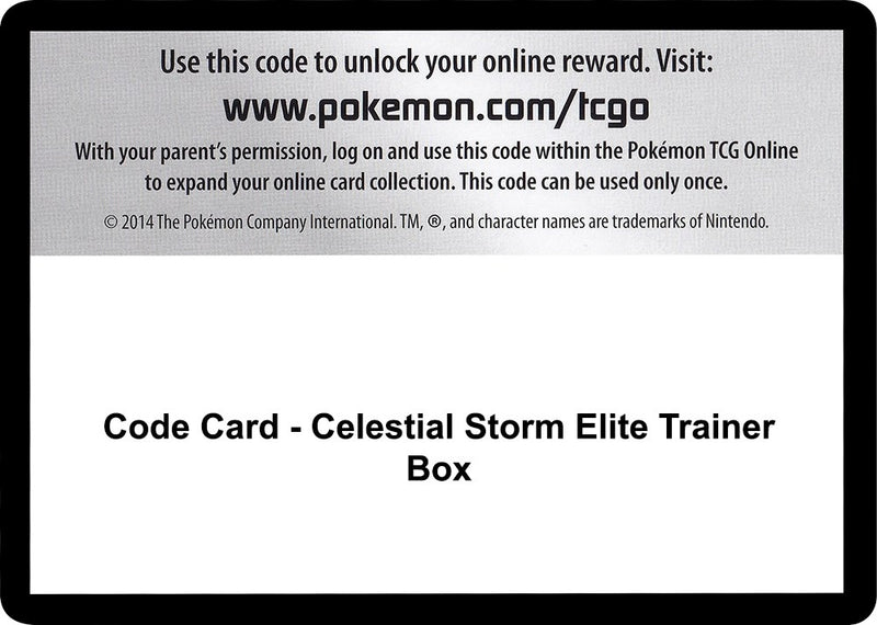 Image for Code Card - Celestial Storm Elite Trainer Box (CES) - Pokemon