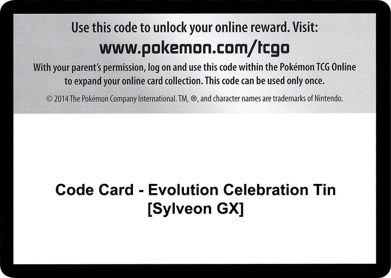 Image for Code Card - Evolution Celebration Tin [Sylveon GX] (CES) - Pokemon