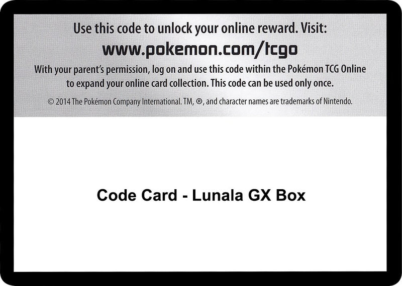 Image for Code Card - Lunala GX Box (CES) - Pokemon