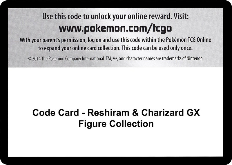 Image for Code Card - Reshiram & Charizard GX Figure Collection (SM10) - Pokemon