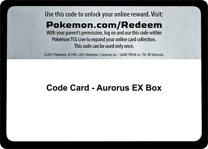 Image for Code Card - Aurorus EX Box (MCAP) - Pokemon