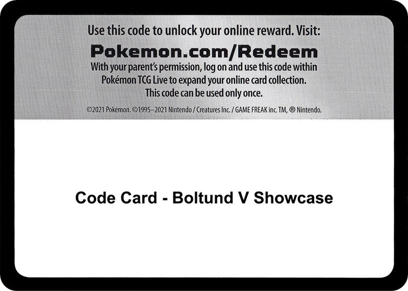 Image for Code Card - Boltund V Showcase (MCAP) - Pokemon