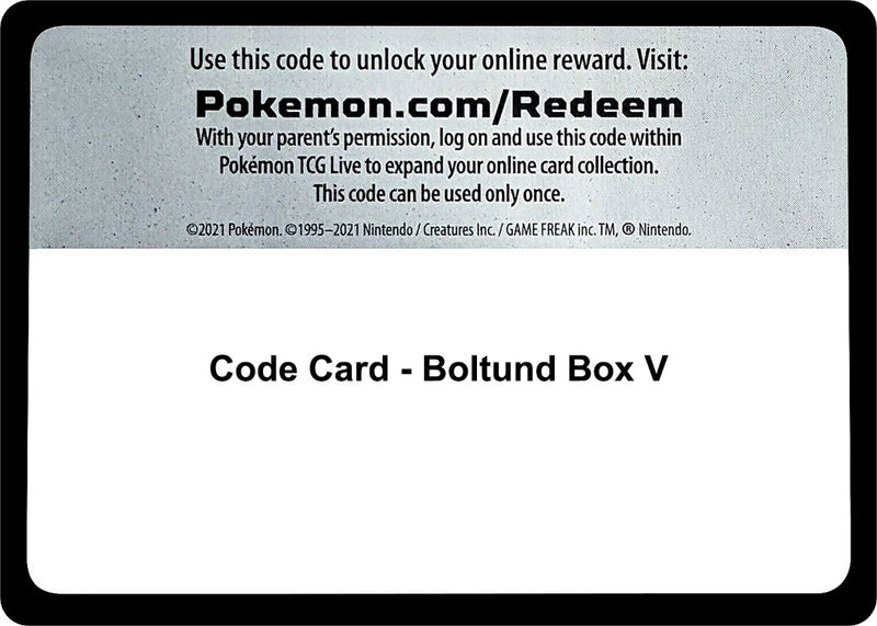 Image for Code Card - Boltund Box V (MCAP) - Pokemon