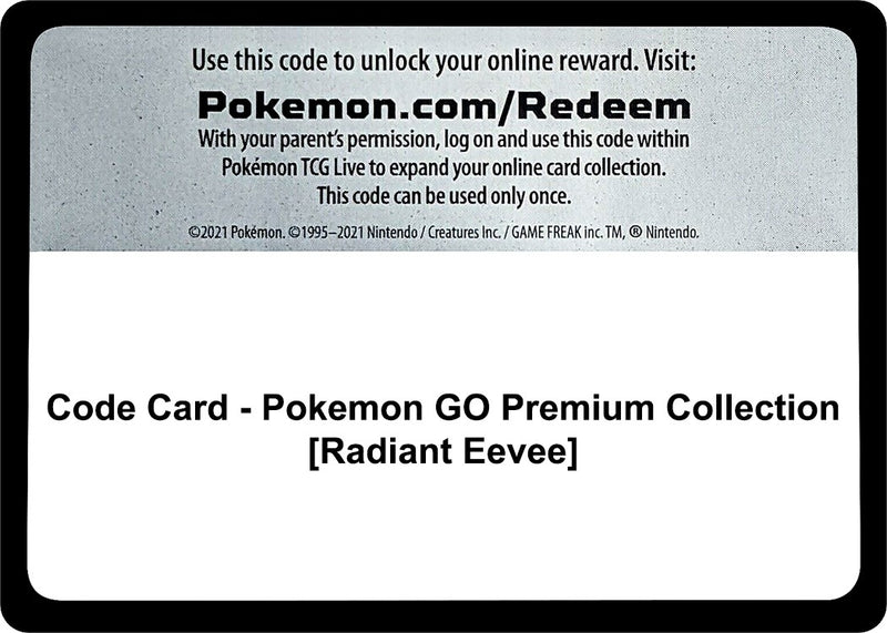Image for Code Card - Pokemon GO Premium Collection [Radiant Eevee] (PGO) - Pokemon