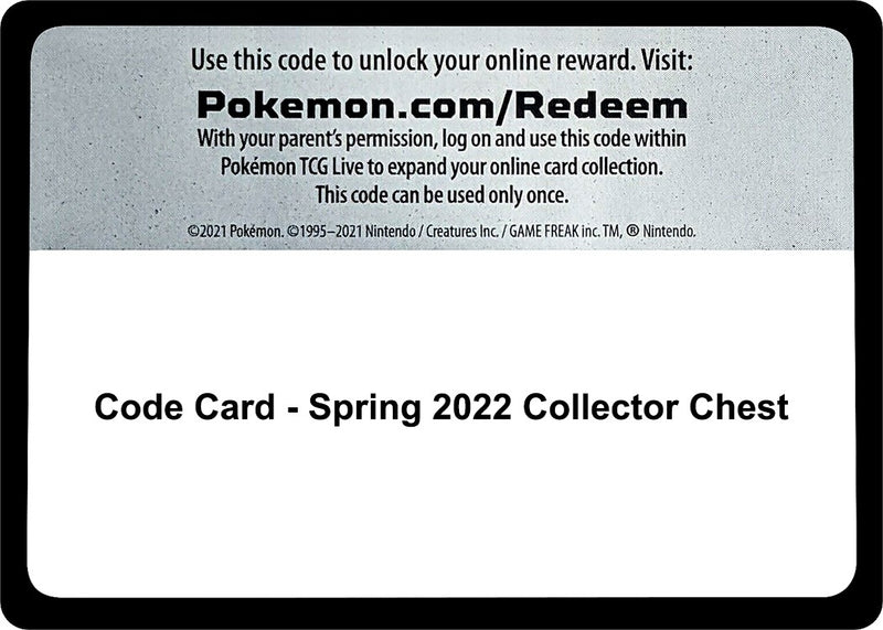 Image for Code Card - Spring 2022 Collector Chest (MCAP) - Pokemon