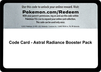 Code Card - Astral Radiance Booster Pack (SWSH10)