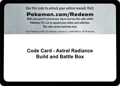 Code Card - Astral Radiance Build and Battle Box (SWSH10)